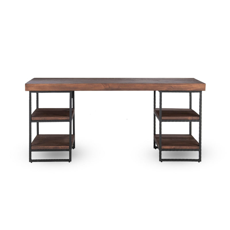Morella - Iron Desk - Dark Brown