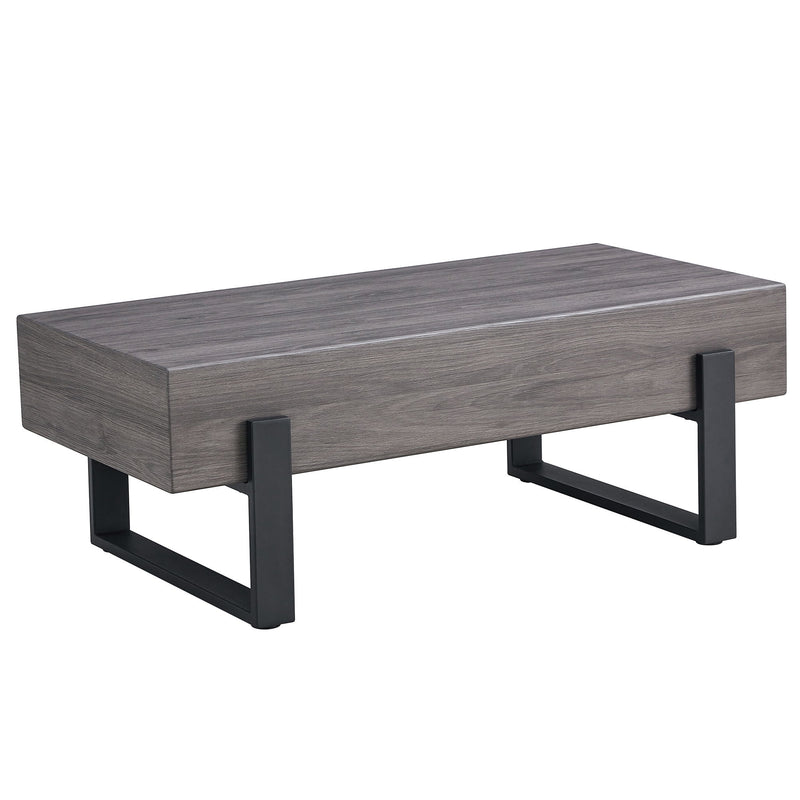 Rustic Coffee Table With Metal Legs