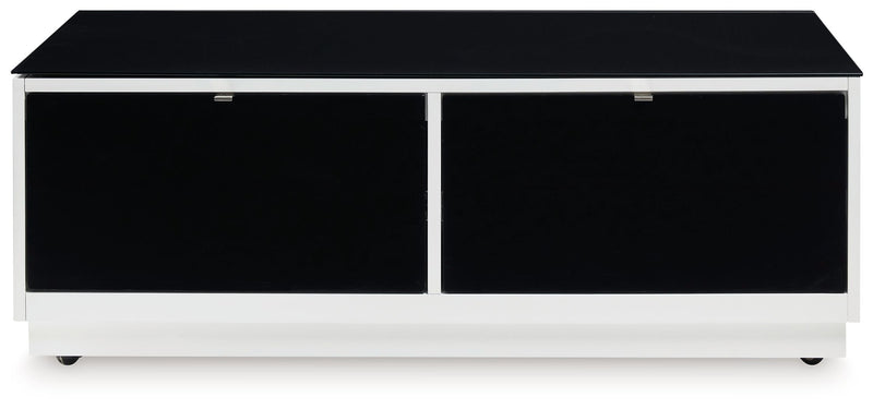 Gardoni - Rectangular Cocktail Table - White / Black