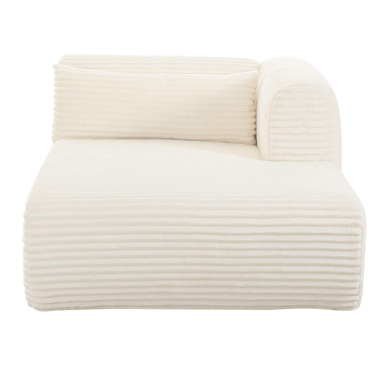 Tarra - Fluffy Oversized Corduroy Modular Chaise