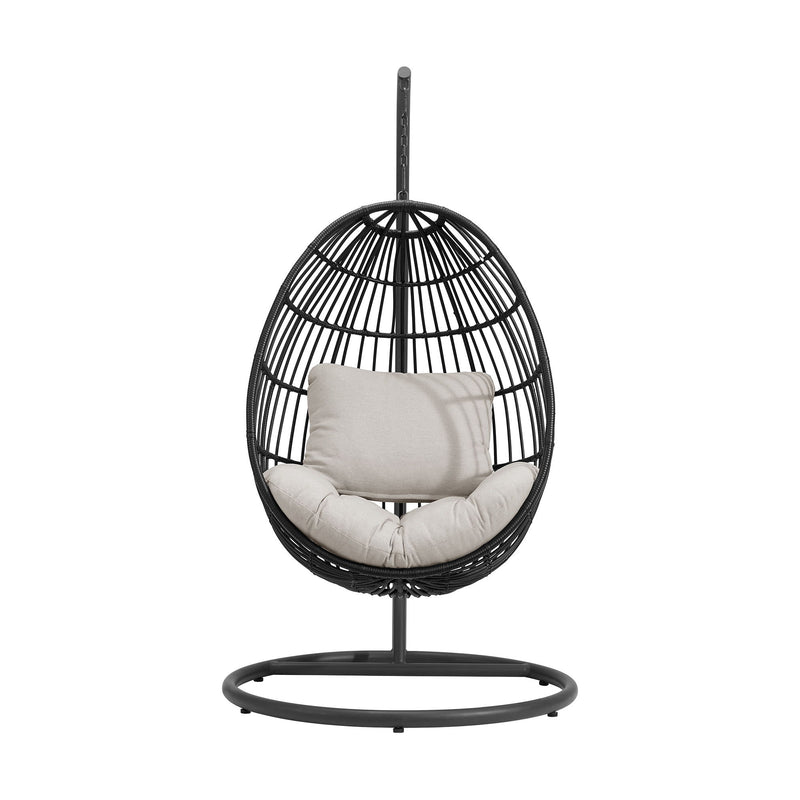 Playa - Swing Egg Chair - Dark Gray / Beige
