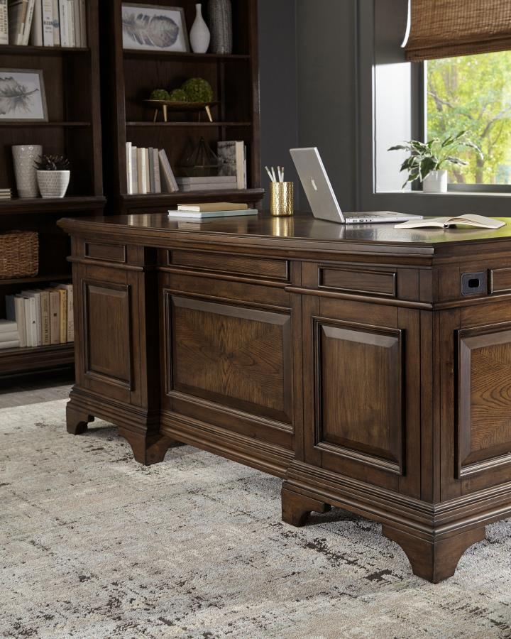 Hartshill - Executive Desk Base, Box 2 of 2 - Burnished Oak