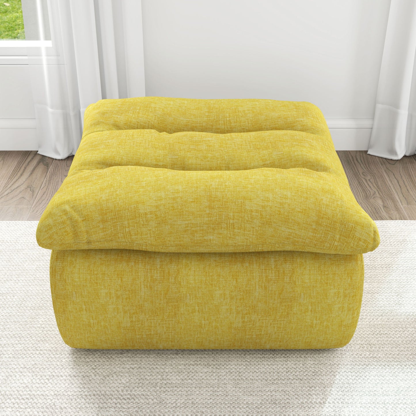 Modern Armless And Backless Lazy Floor Sofa Chair, Comfy Accent Bean Bag Couch