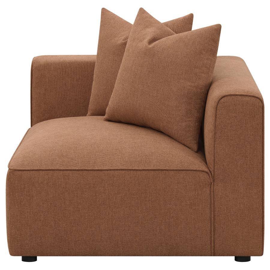 Jennifer - Upholstered Corner Chair - Terracotta