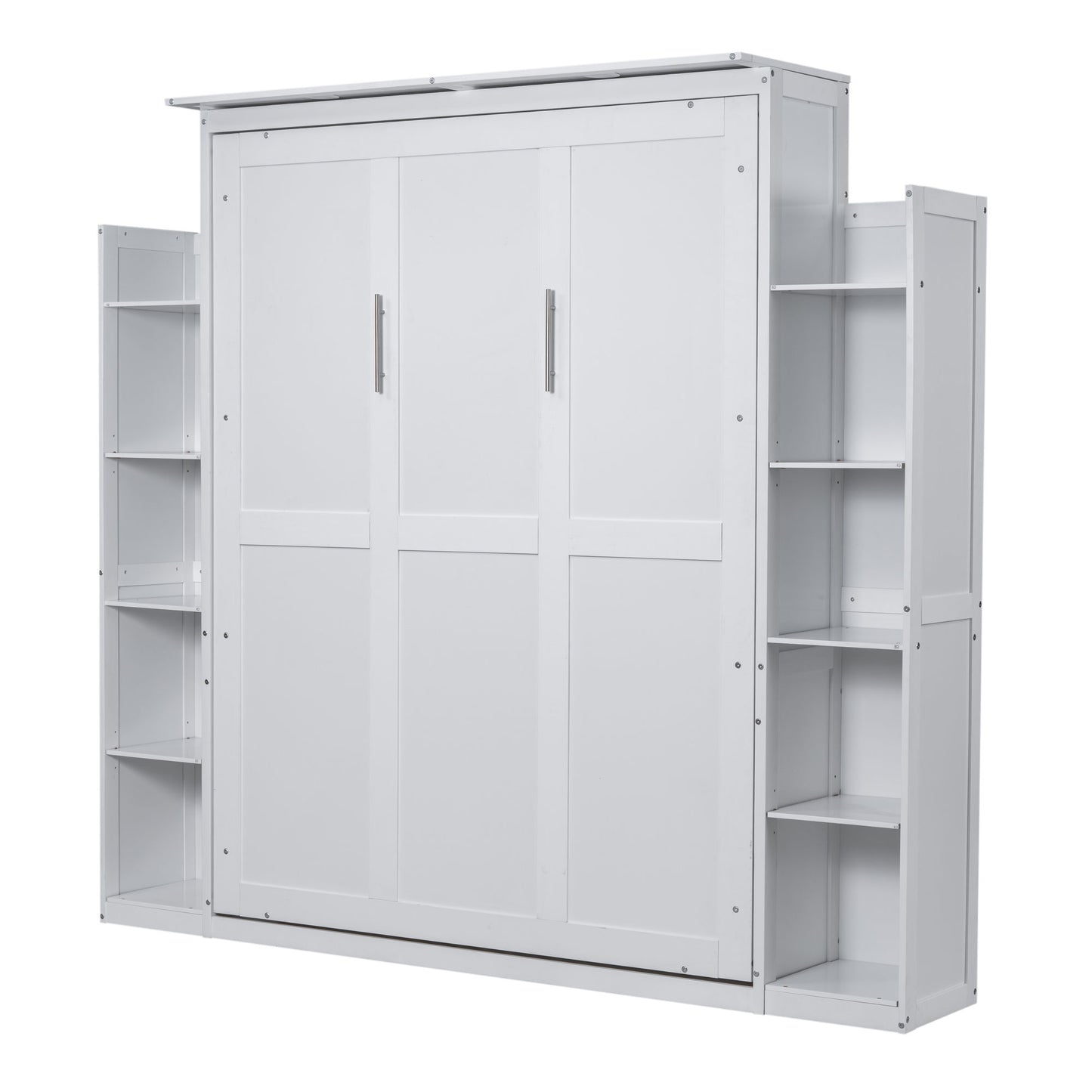 Wall Murphy Bed With Shelves And LED Lights