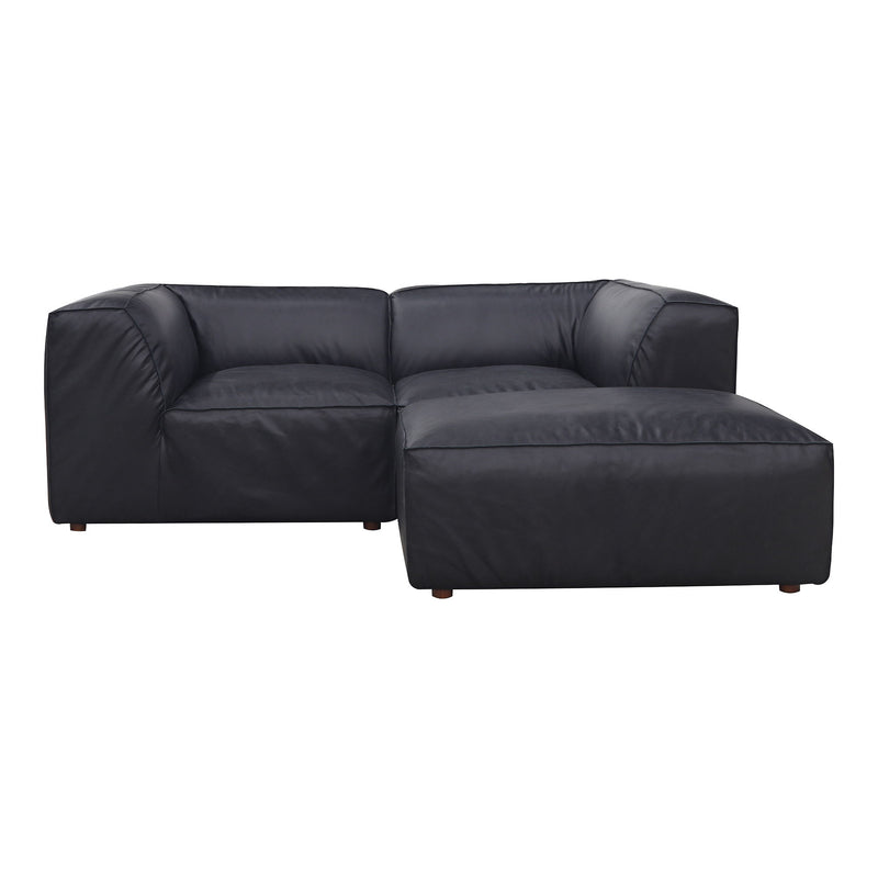 Form - Nook Modular Leather Sectional - Vantage Black