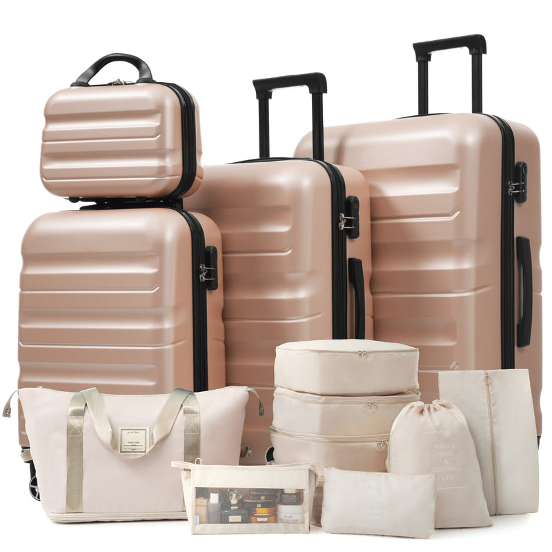 Hardshell ABS Luggage Set - Lightweight & Durable Suitcases with Dual Spinner Wheels, Carry-On & Check-In Sizes for Travel & Business