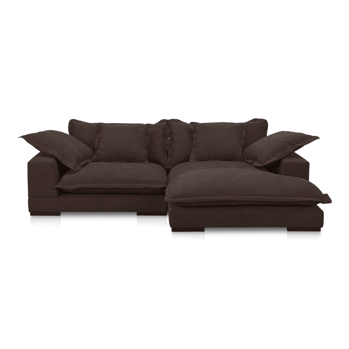 Daydream - Performance Fabric Sectional - Dark Brown