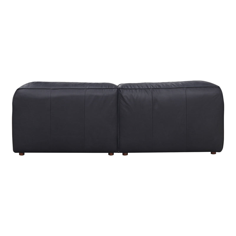 Form - Nook Modular Leather Sectional - Vantage Black