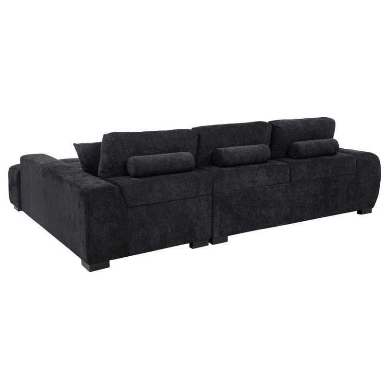 Octavia - RAF Chaise With Pillows, Box 2 of 2 - Black