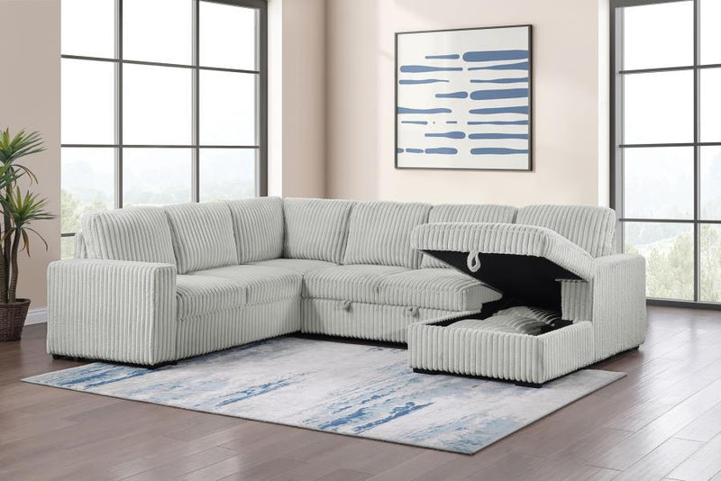 Devonshire - Loveseat With Pull-out Sleeper, Box 2 of 3 - Gray
