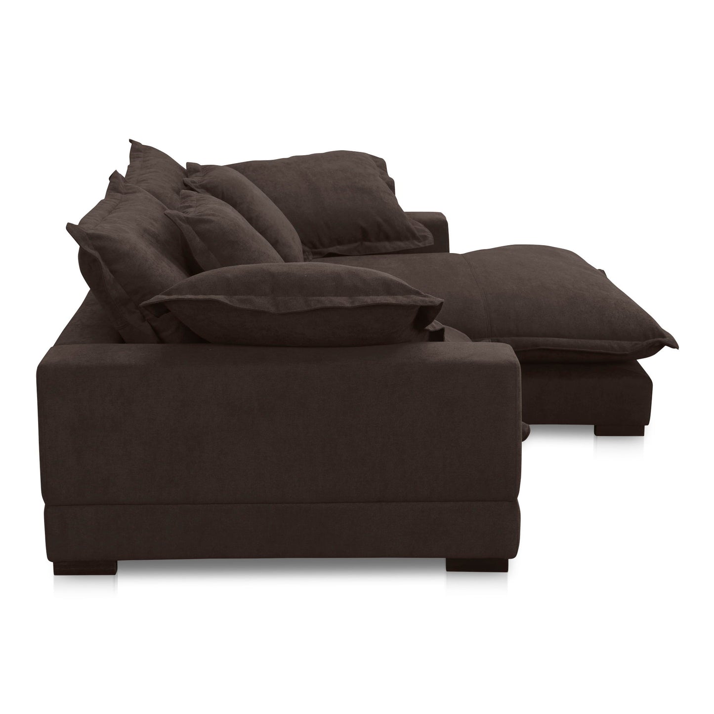 Daydream - Performance Fabric Sectional - Dark Brown