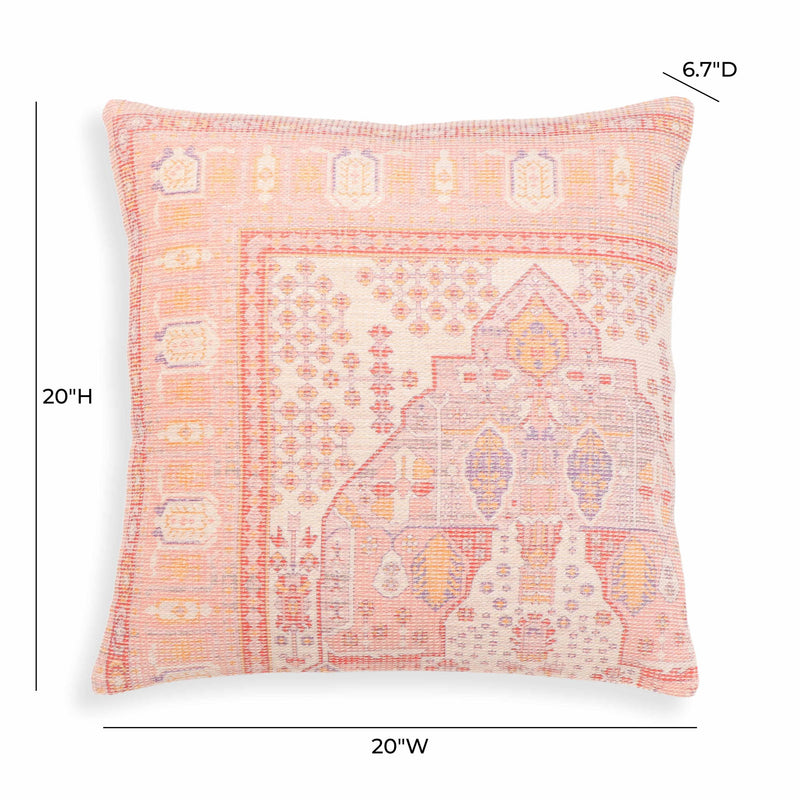 Persia - 20" Square Accent Pillow - Pink