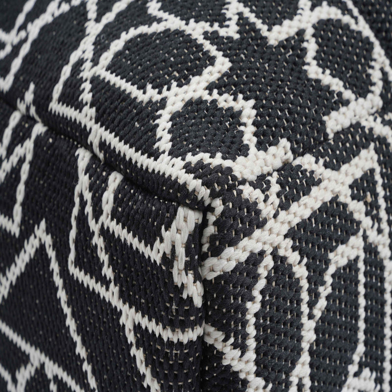 Chiara - Outdoor Accent Pouf - Black