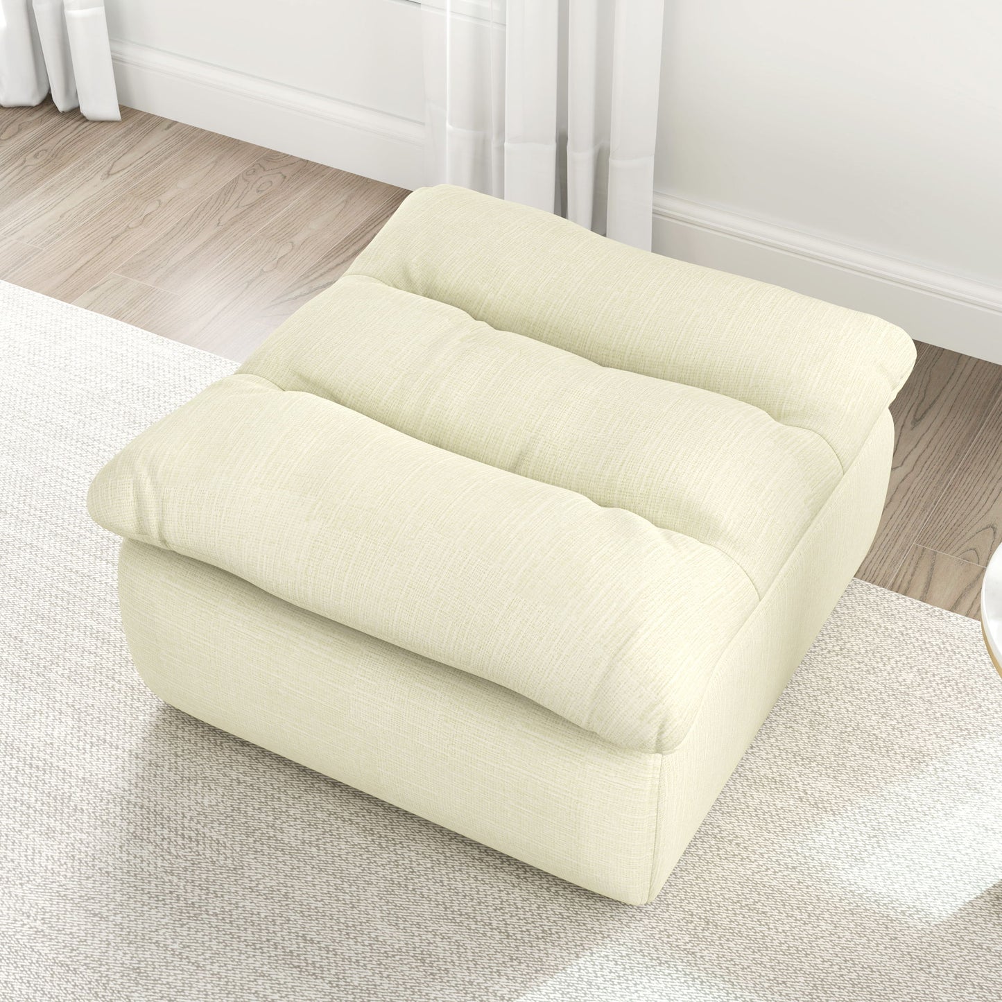 Modern Armless And Backless Lazy Floor Sofa Chair, Comfy Accent Bean Bag Couch