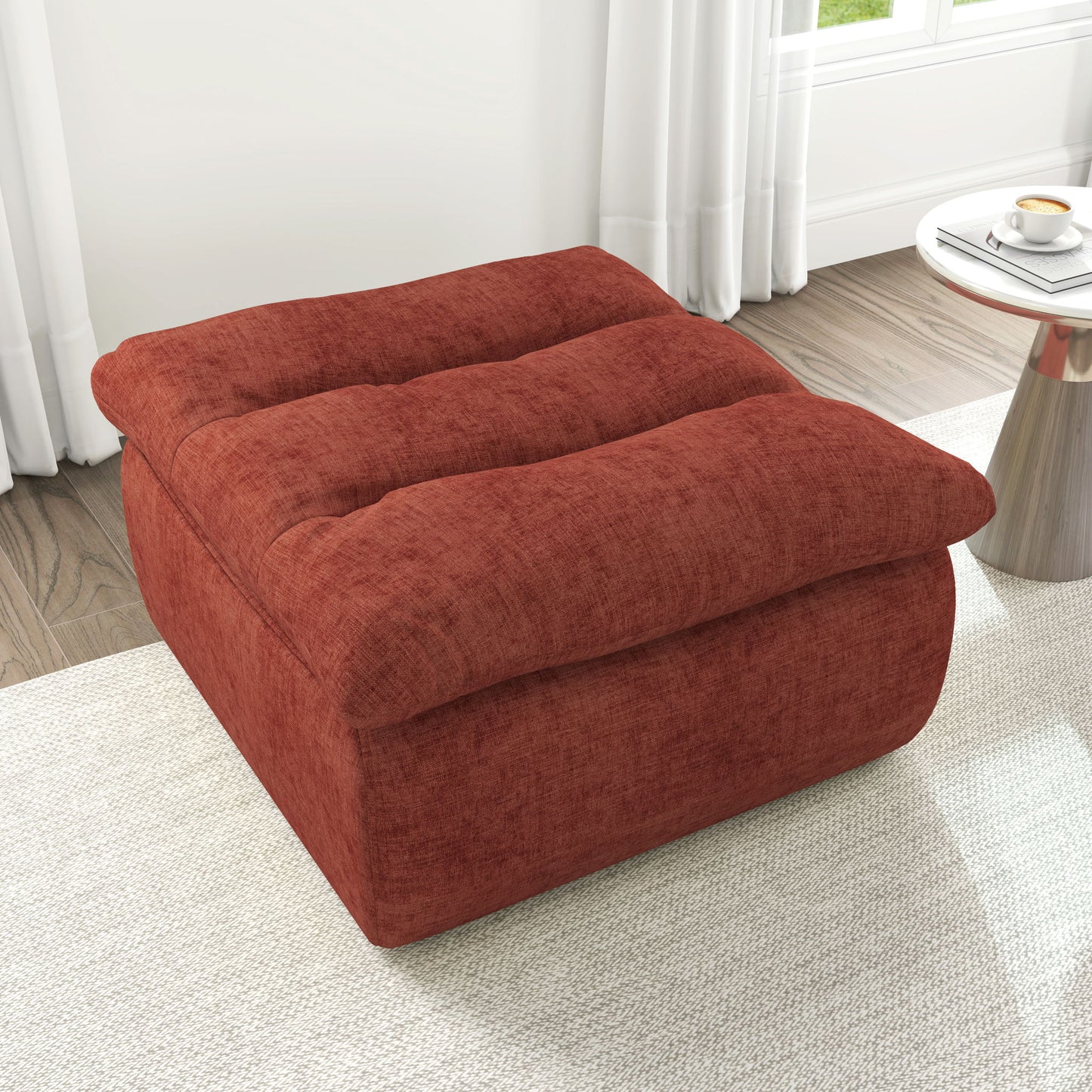 Modern Armless And Backless Lazy Floor Sofa Chair, Comfy Accent Bean Bag Couch