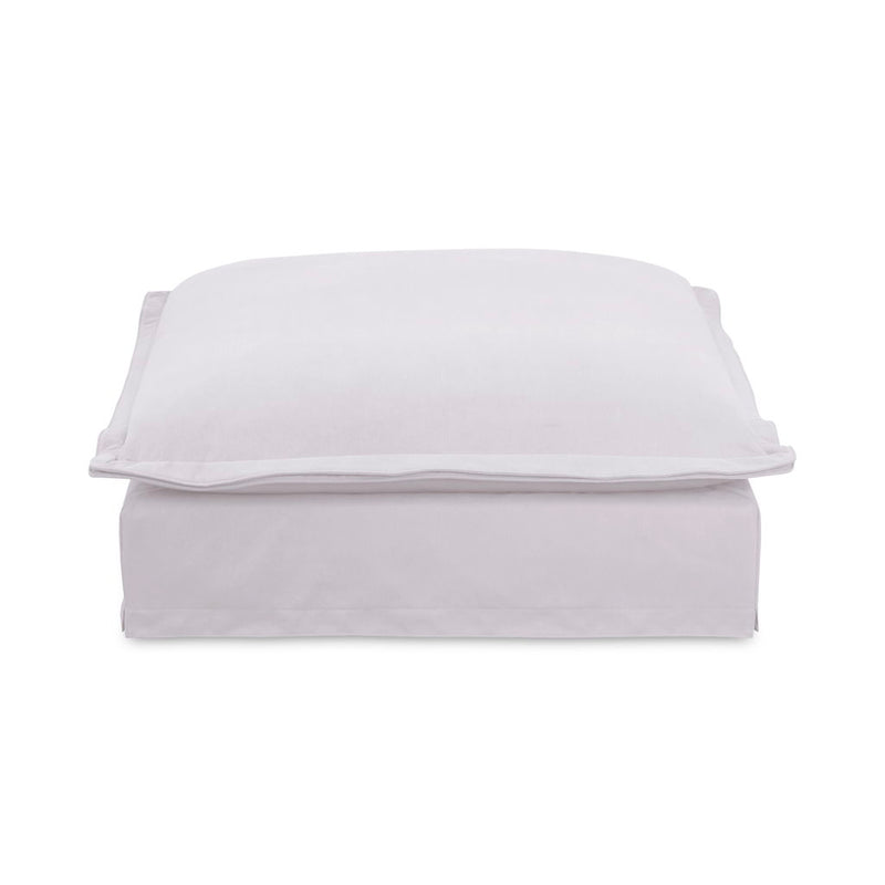 Olivia - Performance Fabric Ottoman - White