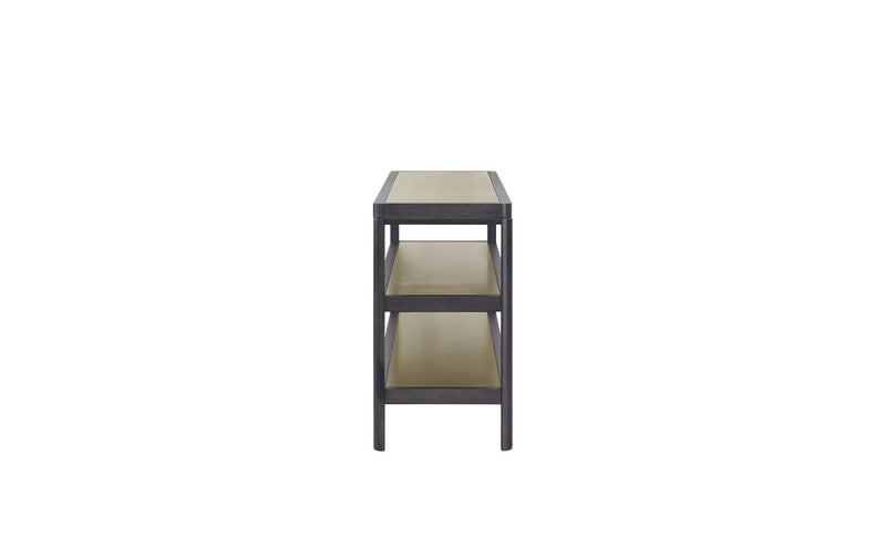 Console Table With Metal Insets - Black