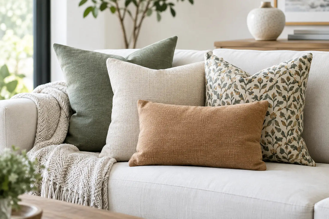 How to Layer Throw Pillows for a Polished Sofa