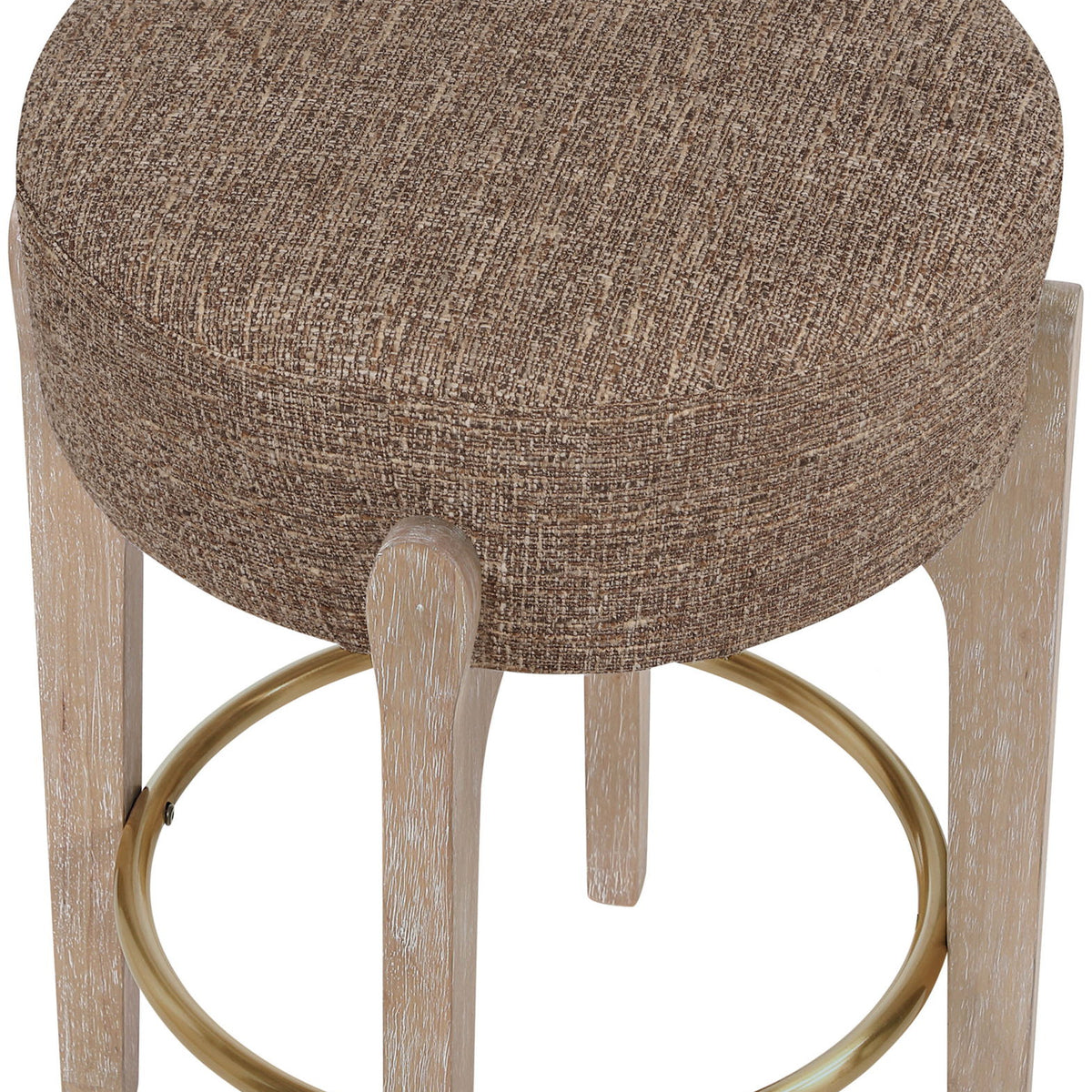 Torino - Backless Counter Stool With Brushed Natural Base (Set of 2)