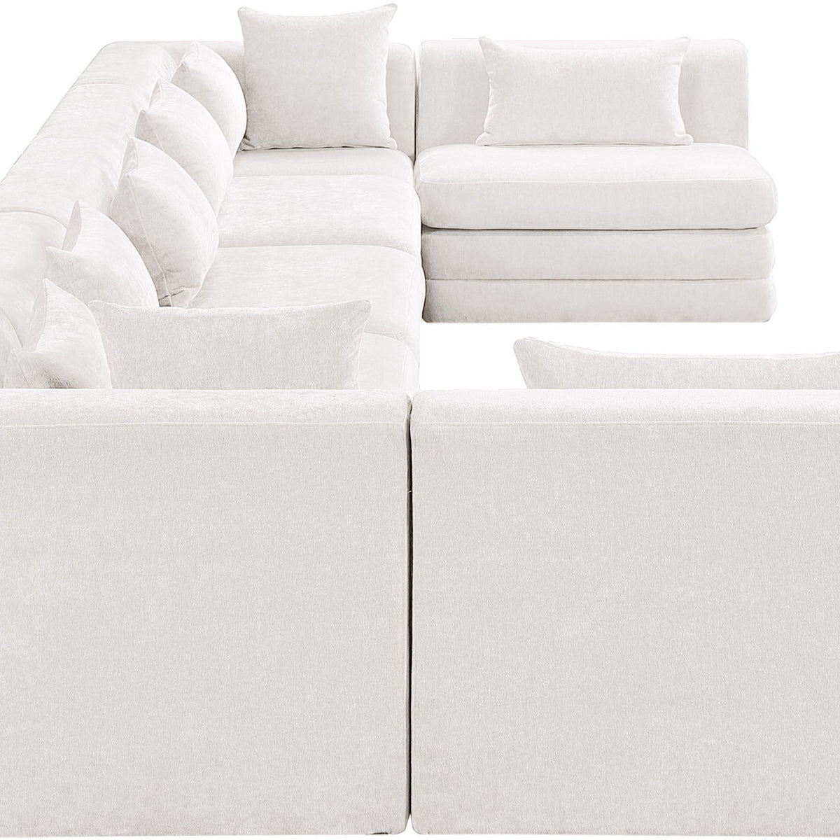 Stellar - 7 Piece Chenille Fabric Upholstered Modular Sectional