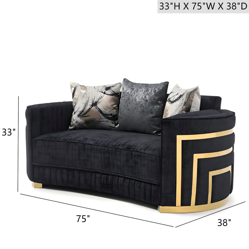 Soledad - Loveseat - Black