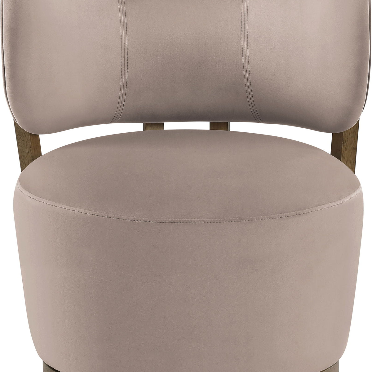 Elara - Velvet Upholstered Swivel Accent Chair - Taupe