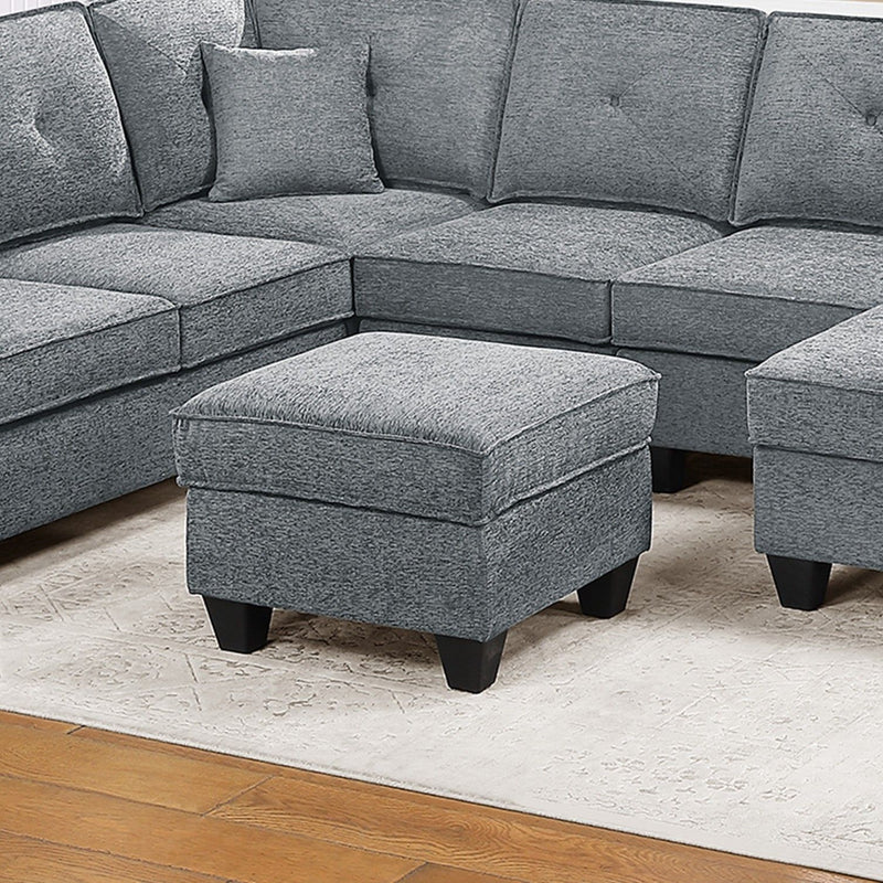 5 Piece Sectional Set With USB Port And Ottoman
