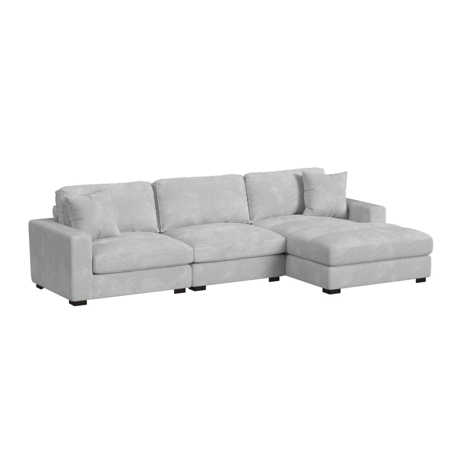 Arizona - Modular RHF Chaise With 1 Pillow 20" - Steno Stone
