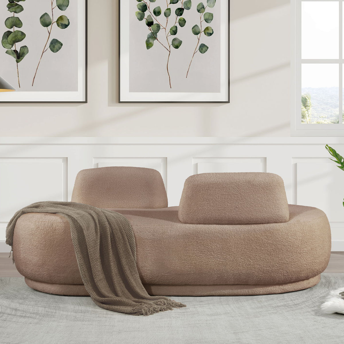 Argyle - Teddy Fabric Chaise / Loveseat