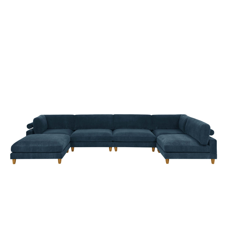 Modern Modular Sectional With Adjustable Back Support