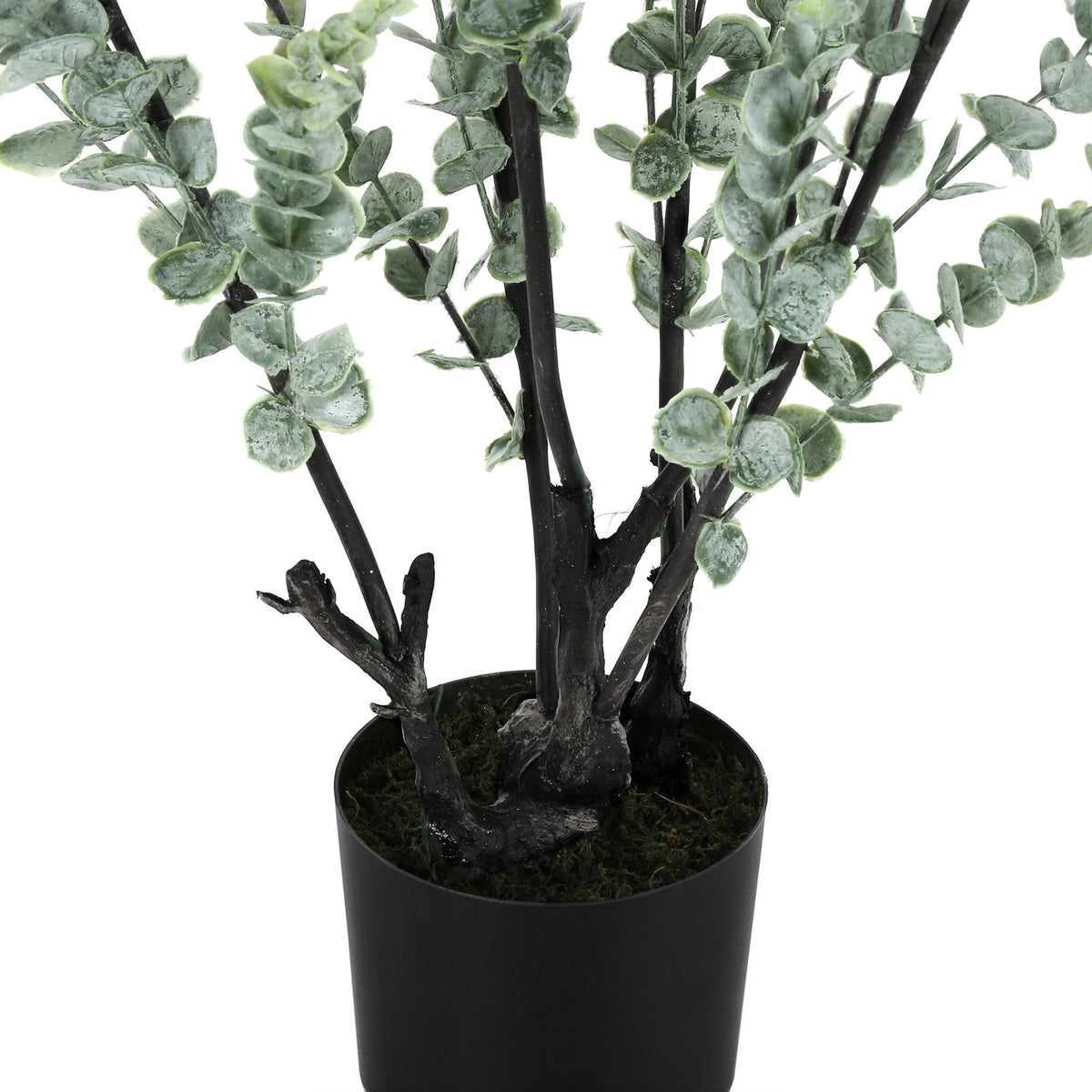 44" Tall, Artificial Plant, Eucalyptus Tree, Indoor, Faux, Fake, Floor, Greenery, Potted, Real Touch, Decorative - Green / Black