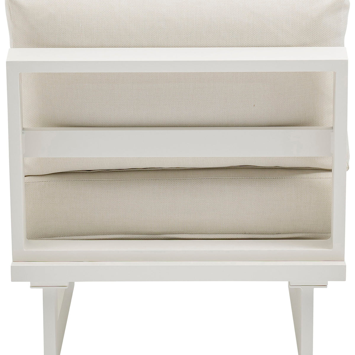 Maldives - Water Resistant Outdoor Patio Armless Chair With White Frame