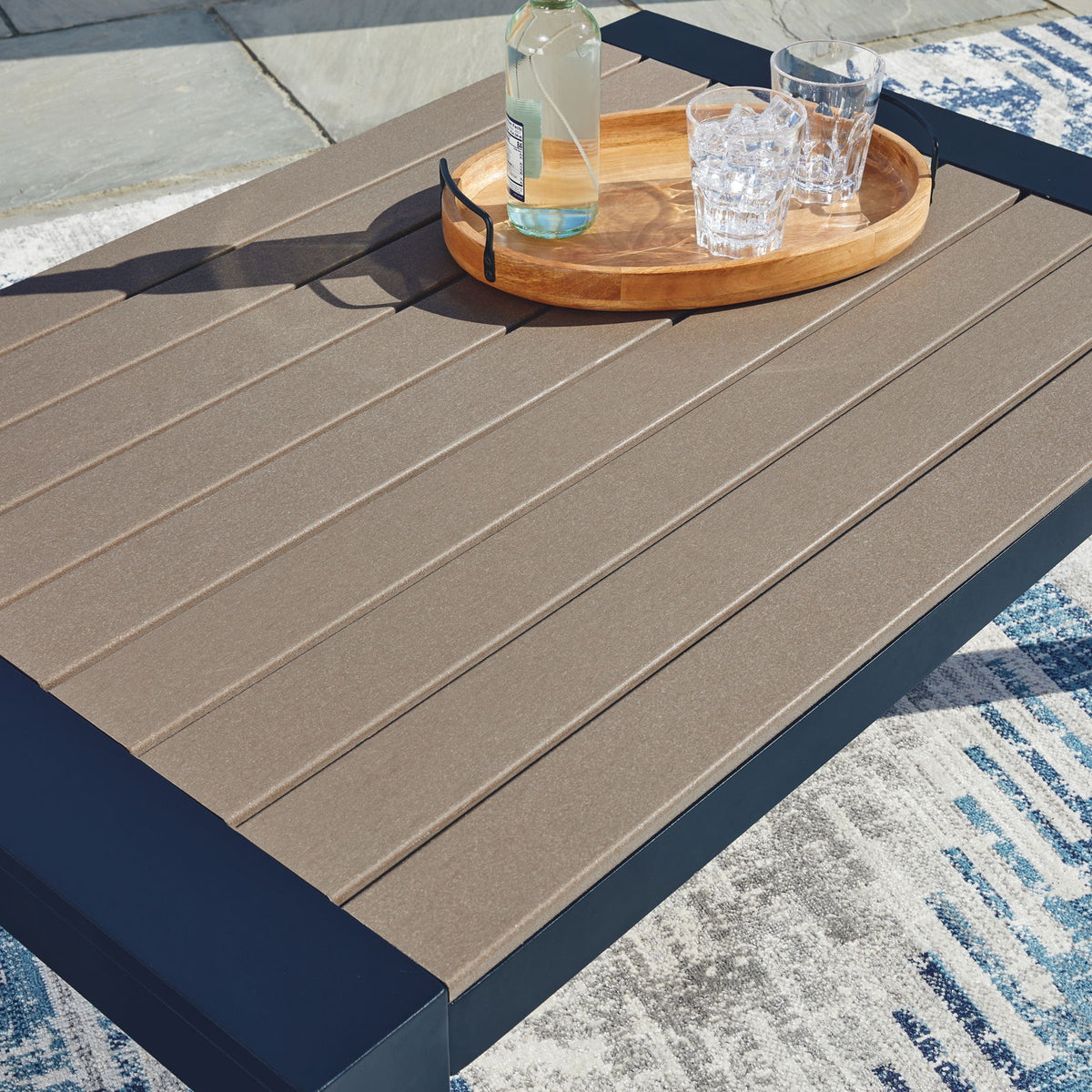 East Beach - Blue - Rectangular Cocktail Table