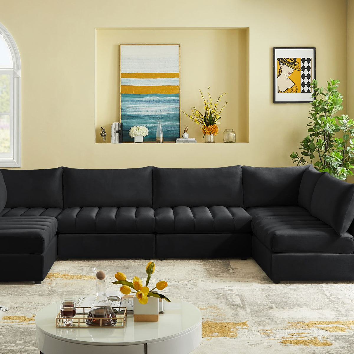 Jacob - Modular U-Shaped Sectional 6 Piece