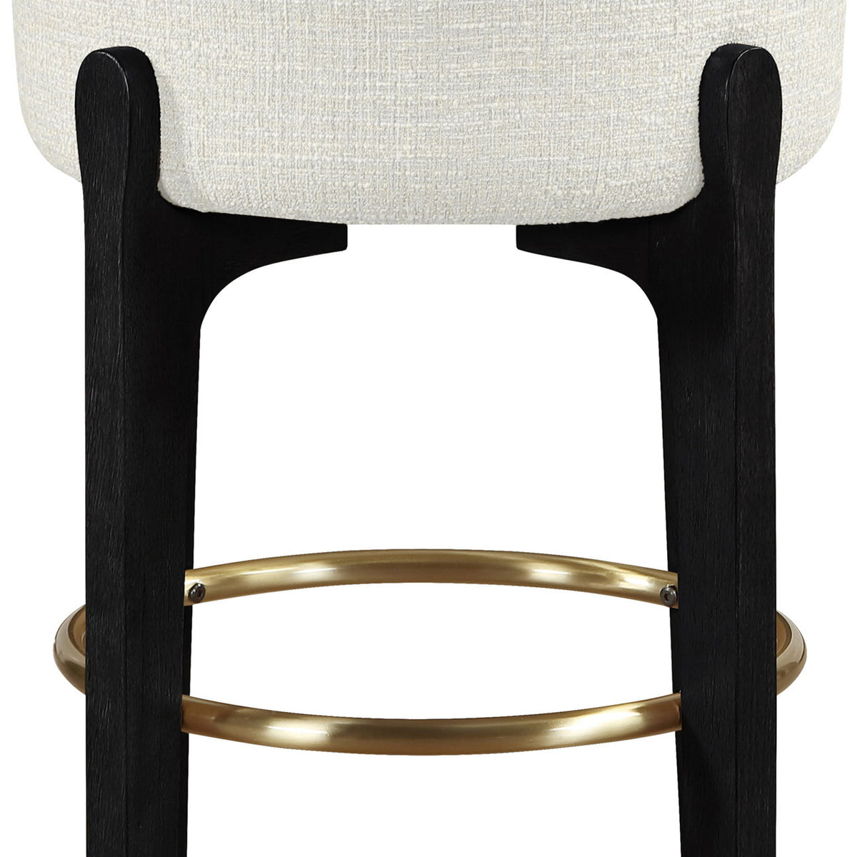 Torino - Backless Counter Stool With Brushed Black Base (Set of 2)