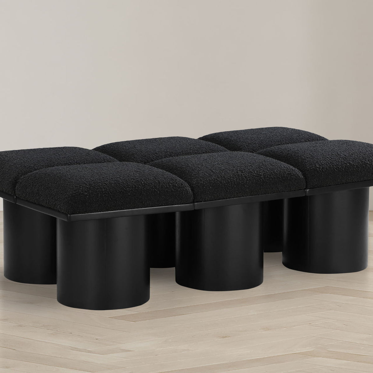 Pavilion - 6 Piece Modular Bench With Black Base