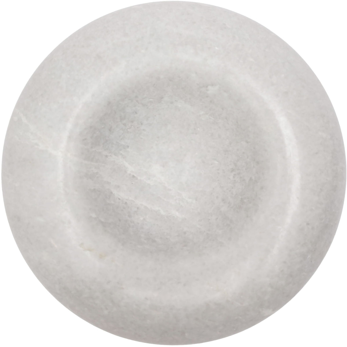 Carrara marble decorative bowl, round white stone with subtle veining texture