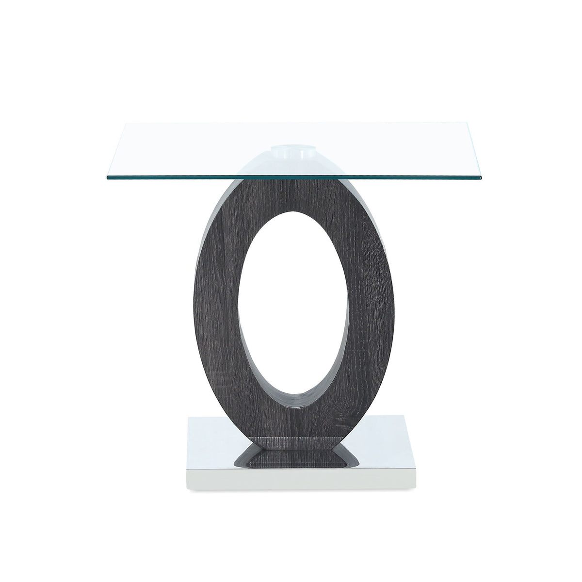 Tracker - End Table - Brown White