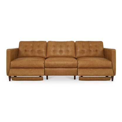 Bridgers - Power Recliner Sofa Leather - Tan