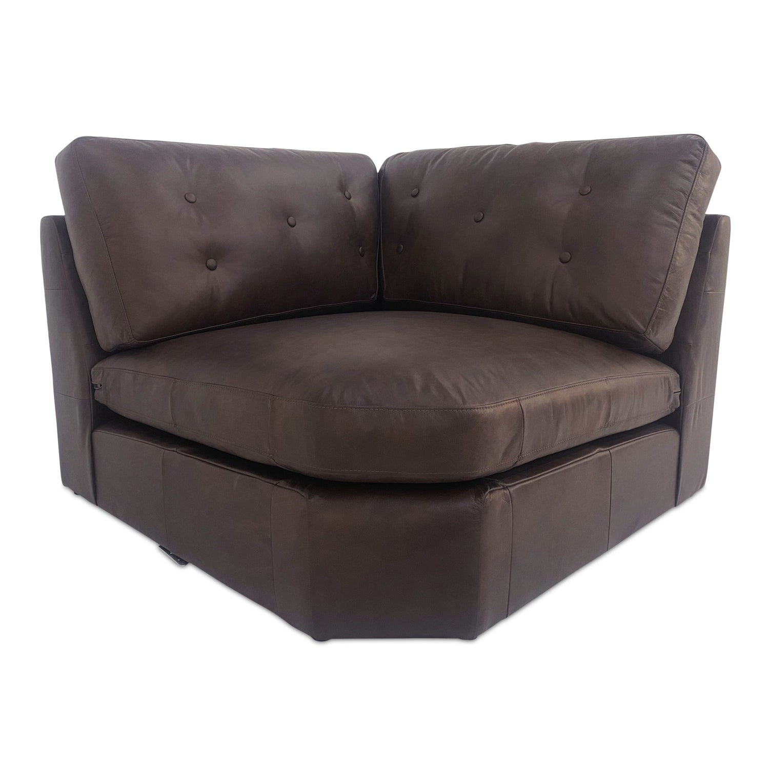Thurlow - Leather Corner Chair - Espresso Brown