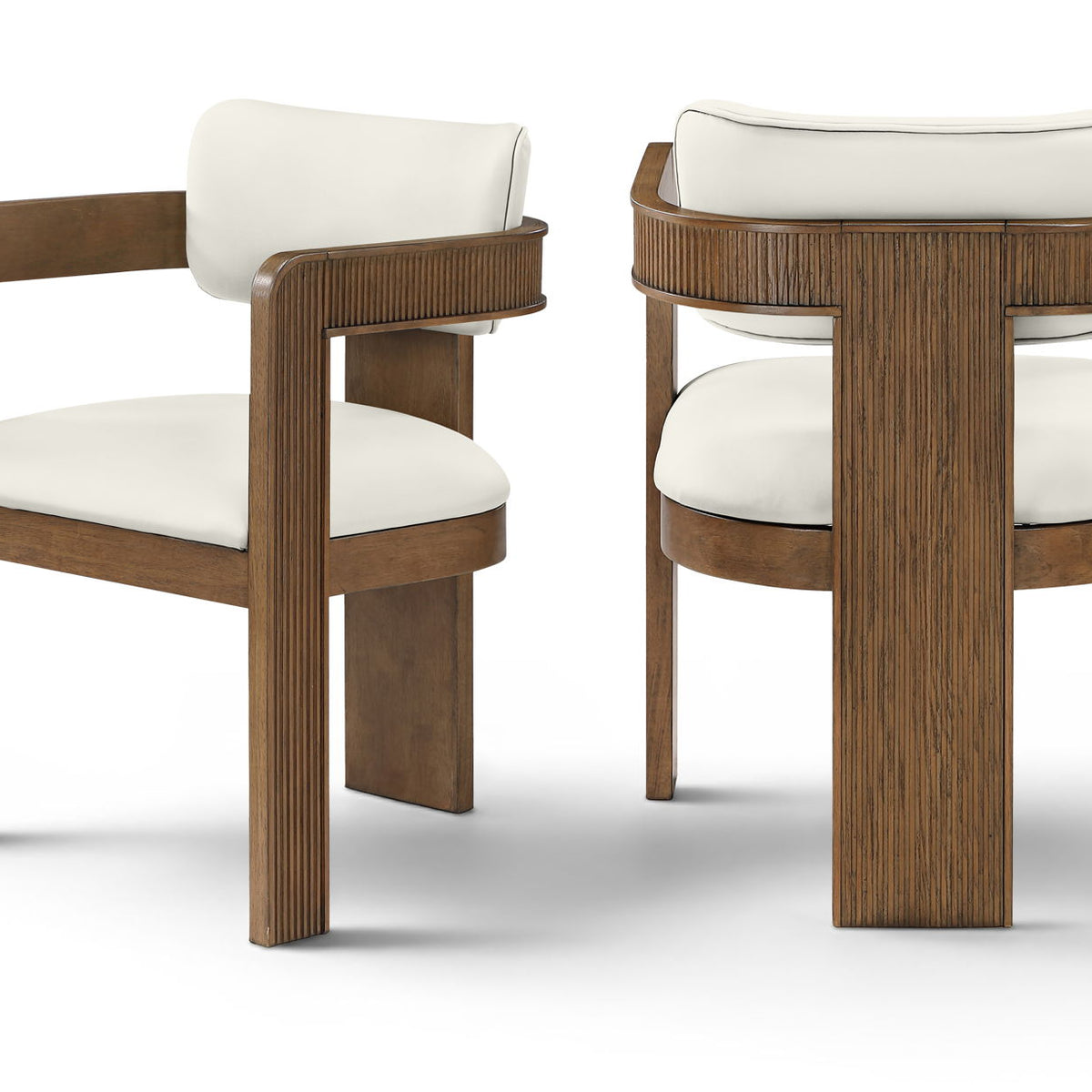 Sacha - Vegan Leather Upholstered Dining Chair With Brown Base (Set of 2)