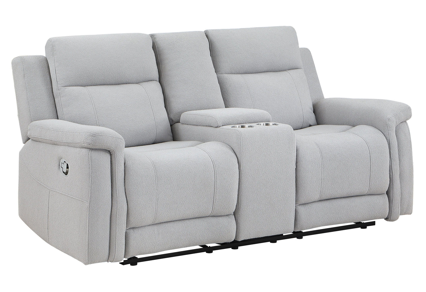 Eco - Console Reclining Loveseat - Gray