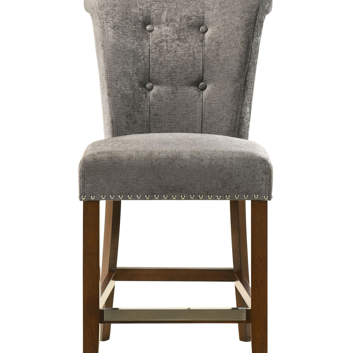 Auggie - 20.5" Fabric Counter Height Chair With Nailhead Trim