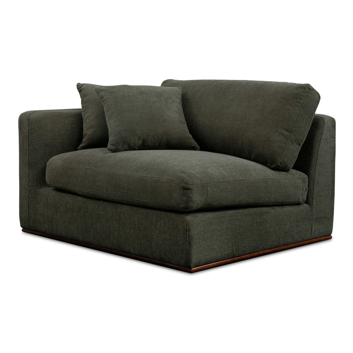 Rue - Left Arm Facing Chair - Deep Green