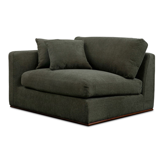 Rue - Left Arm Facing Chair - Deep Green