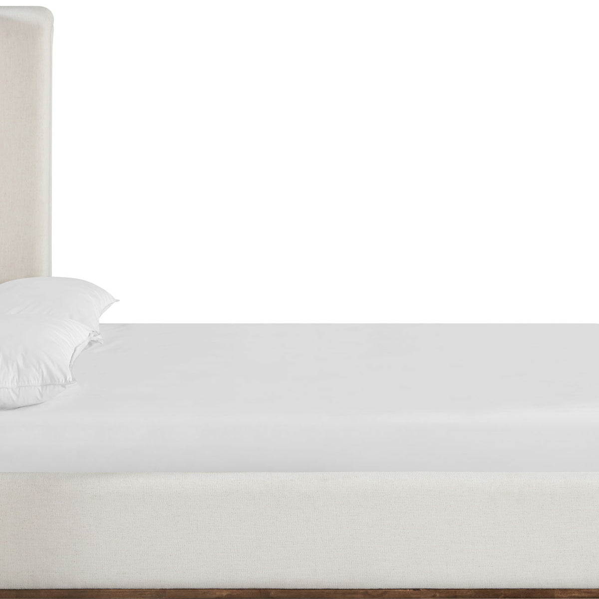 Solange - Linen Textured Fabric Upholstered Bed