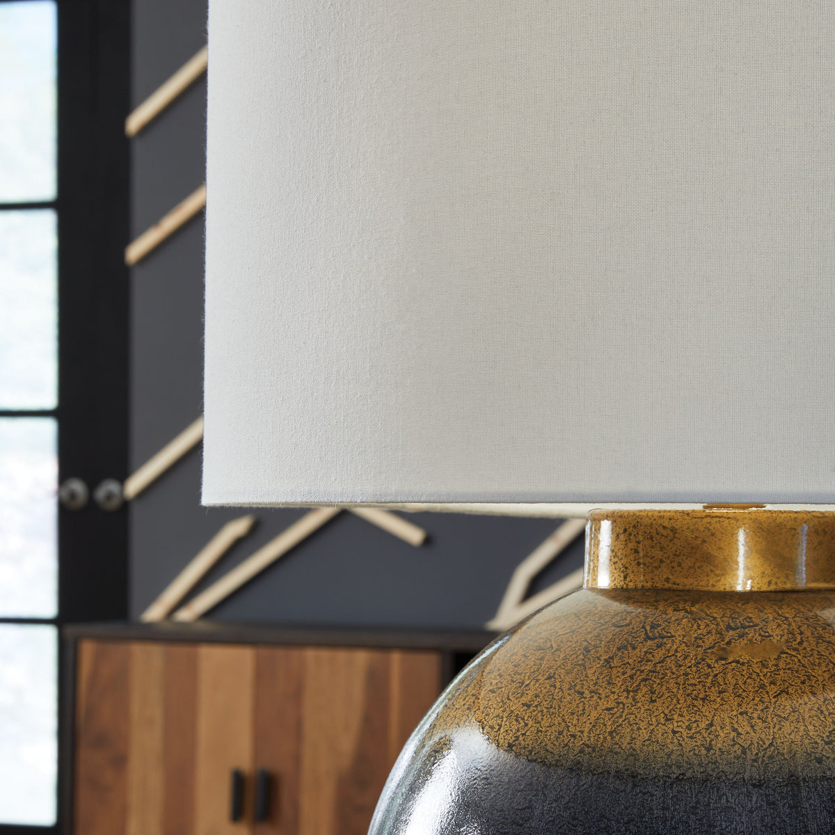 Adara - Blue / Gold Finish - Metal Table Lamp