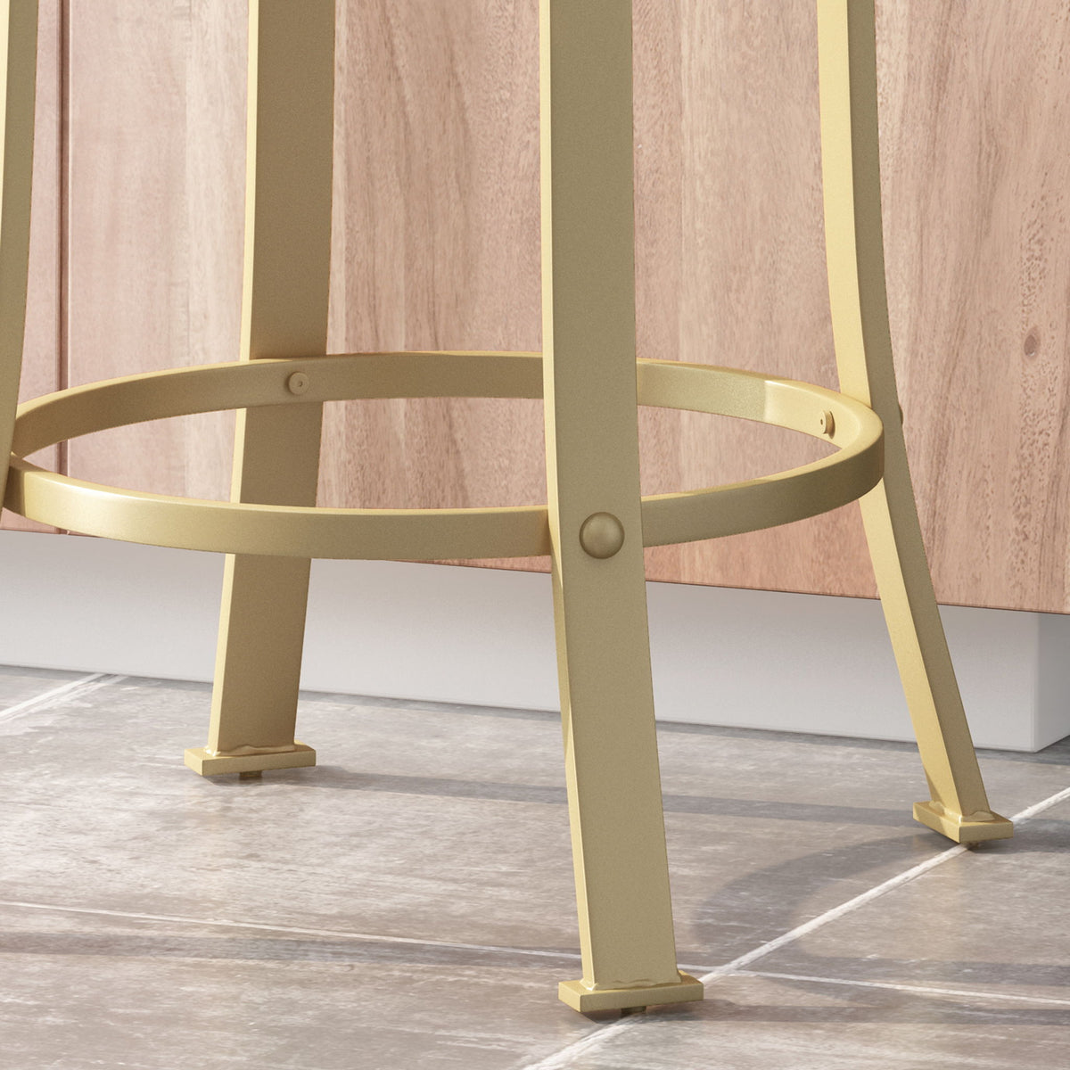 Modern Industrial Counter Stool Set With Swivel Function