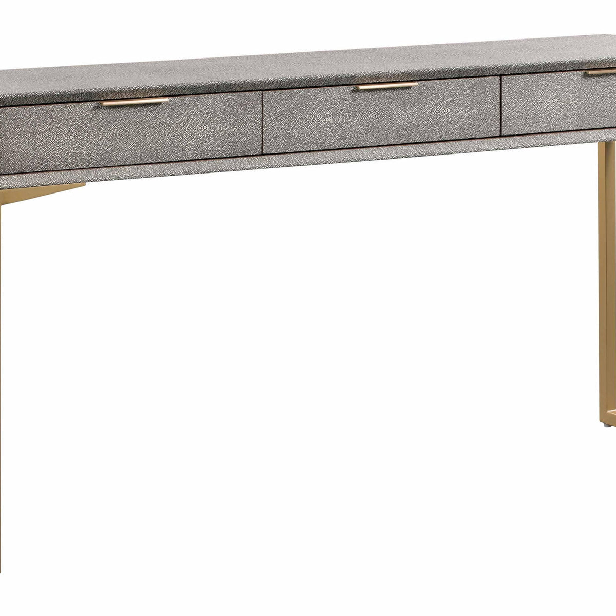 Pesce - Shagreen Console Table - Pearl Silver